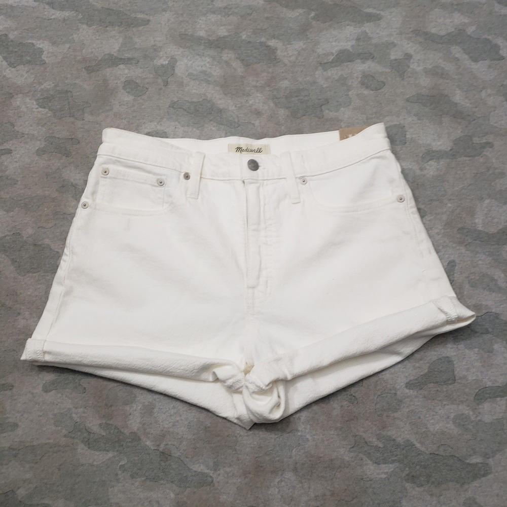Madewell Shorts Womens 29 White High-Rise Denim Pockets Casual NWT